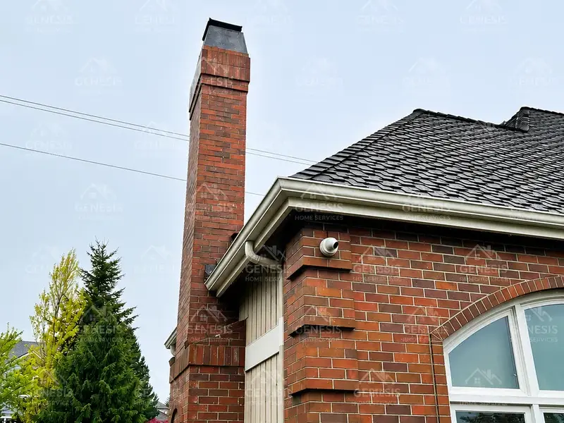 Beautiful brick chimney exterior in Seattle