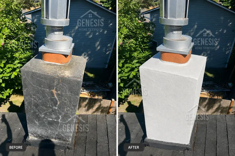 Chimney Repair before and after — Seattle