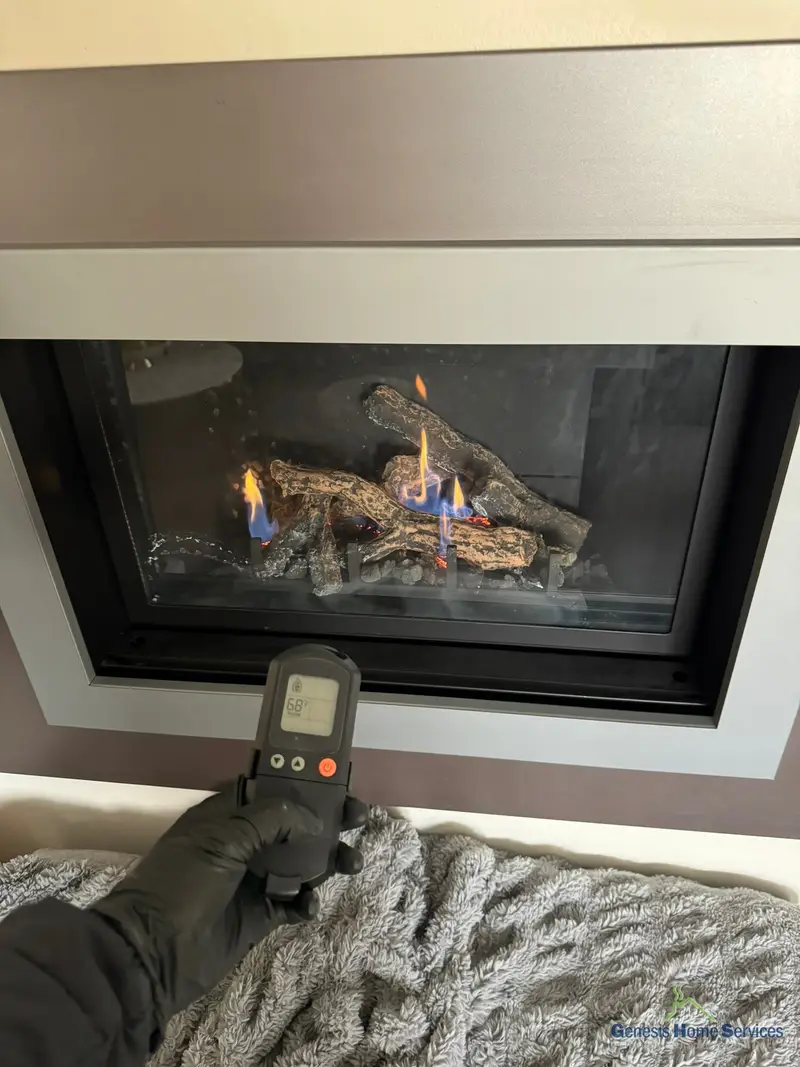 Modern gas fireplace with remote control Seattle