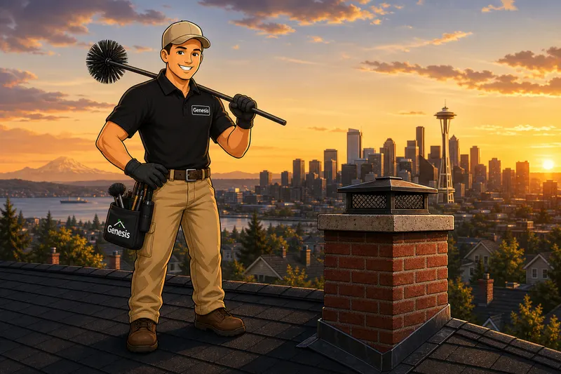 Genesis Home Services technician illustration