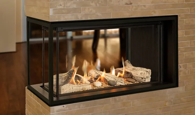 Valor multi-sided gas fireplace — serviced by Genesis Home Services Seattle