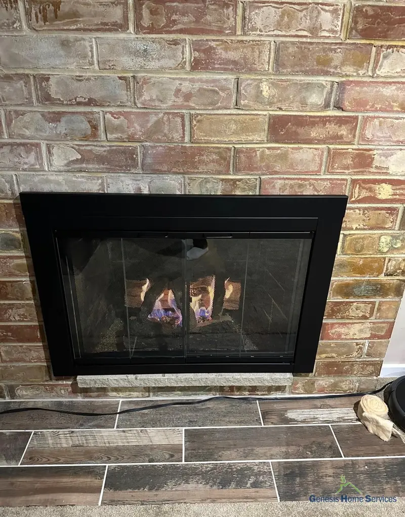 New black gas insert after wood to gas conversion Seattle